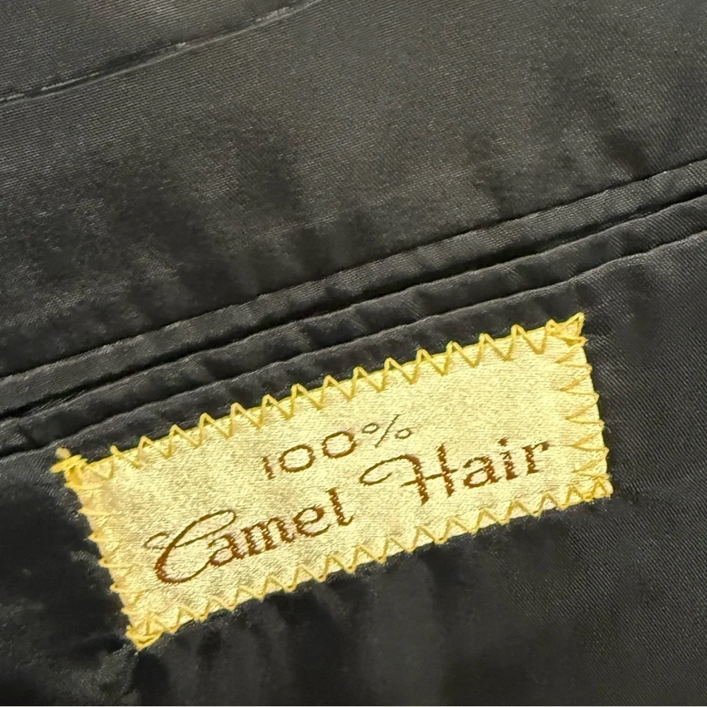 Vintage Camel Hair Blazer 44L Navy Anderson Little Embassy Square USA